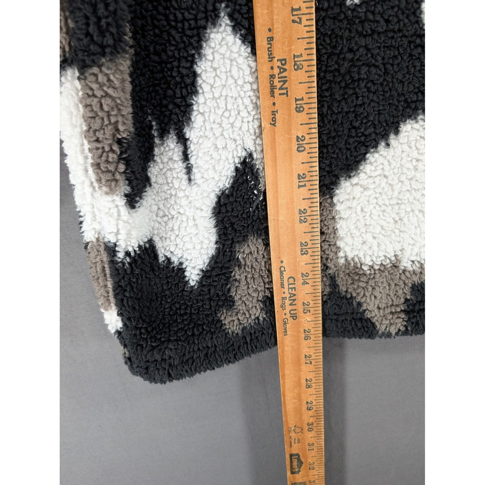 Eddie Bauer Womens L Fleece Pullover Camo Sherpa Quarter Zip Mock Neck - Picture 3 of 8